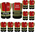 BeautyWill Custom Logo 10/20 Pack Safety Vest Class2 High Visibility Vest by BeautyWill