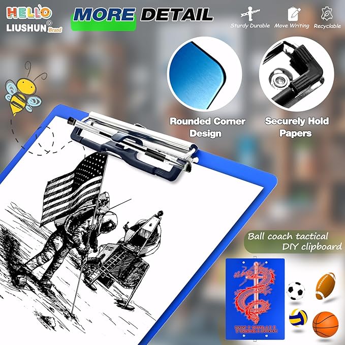 Aluminum Metal Clipboard Sturdy Stainless Hangable - Image 4