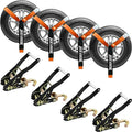 4 Pack Car Tie Down Straps for Trailers 2" x 96" by Unknown
