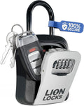 Key Lock Box for Keys with Code, 4 Digit Combination Lockbox for Keys Outdoor by LionLocks