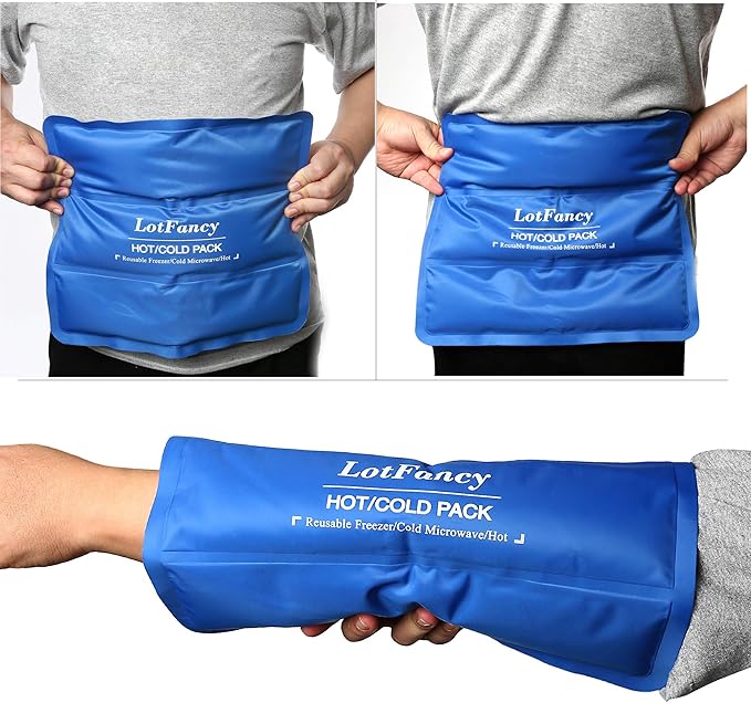 LotFancy Ice Pack for Injuries, Reusable Large Hot Cold Pack for Therapy - Image 3
