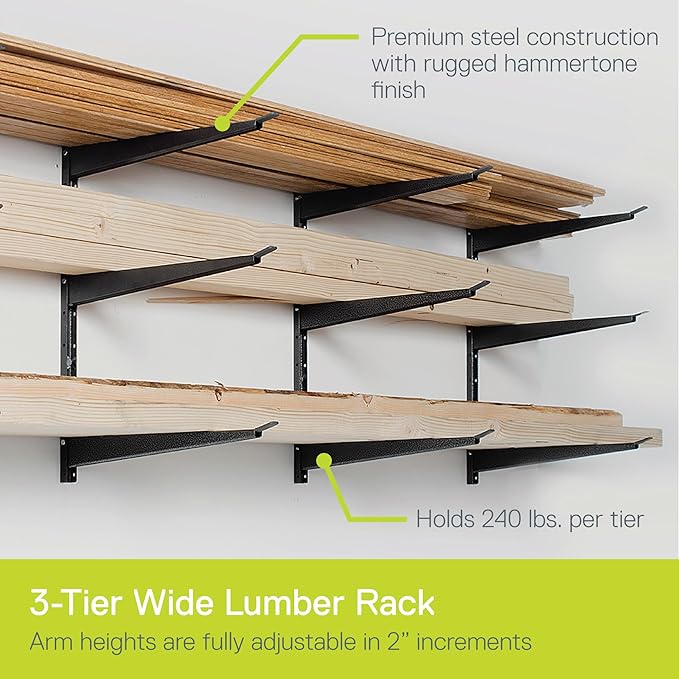 Heavy Duty Lumber Storage Rack by Delta Cycle, Holds Up To 720 lbs - Image 2