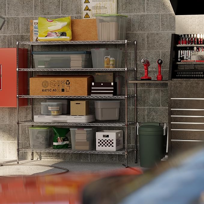 21" Deep x 60" Wide x 64" Height Wire Shelving Kit | 5-Tier | NSF Commercial - Image 8
