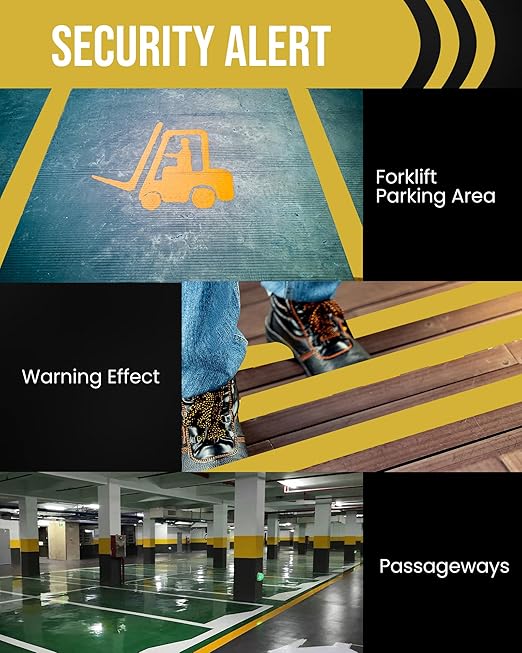 Lichamp 6 Rolls Vinyl Tape, Premium Safety Marking and Traffic Floor Marking - Image 8
