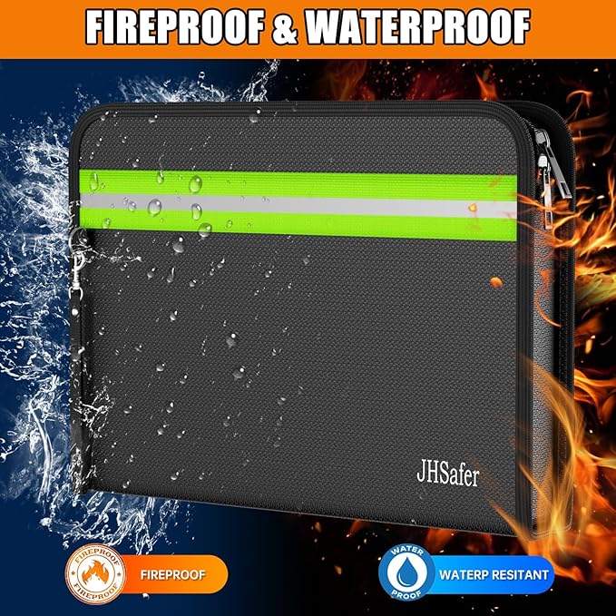 6400℉ Fireproof Document Bag, 15” X 11” Waterproof Fireproof Money Bag - Image 2