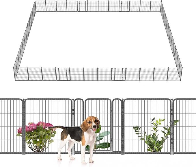 FXW Garden Fence Outdoor for The Yard – 32in x 109.4ft Heavy Duty Metal Animal by FXW