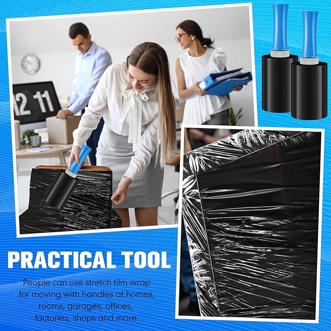 Jutom 16 Pcs Stretch Wrap Roll Plastic Wrap - Image 6