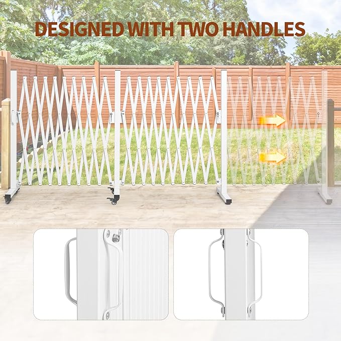 TECSPACE Aluminum Expandable Garden Fence, Portable Barricade Gate - Image 4