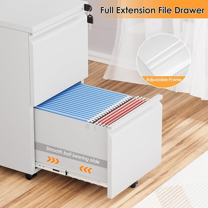INTERGREAT 2 Drawer File Cabinet, Metal Filling Organizer - Image 7