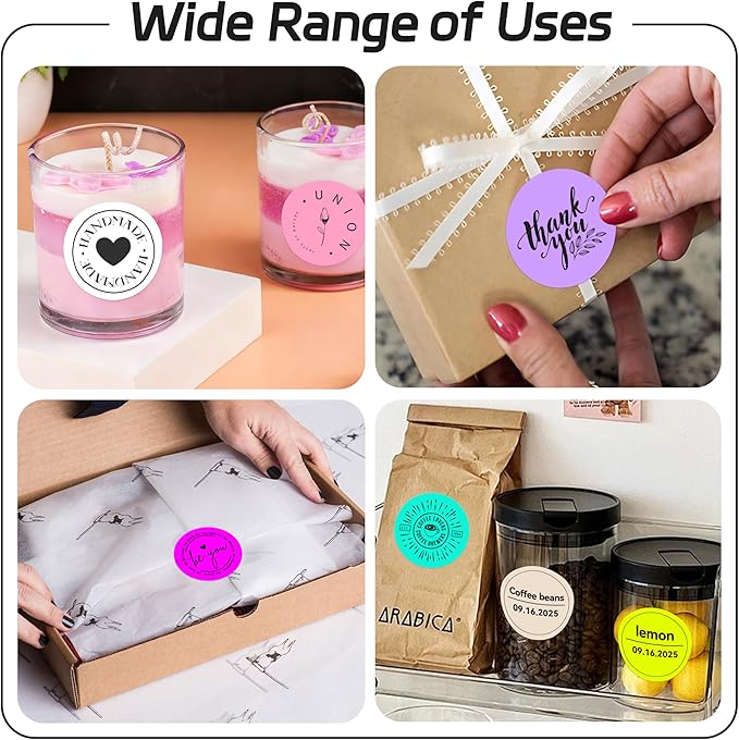 2 inch Dot Stickers Labels Circle Garage Sale Sticker 750Pcs Round Thermal - Image 6