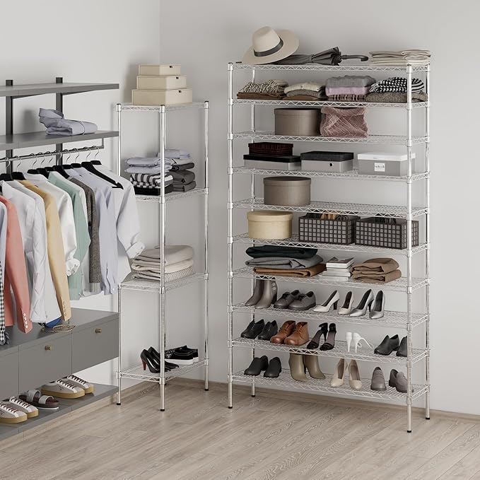 14" Deep x 48" Wide x 86" Height Wire Shelving Kit | 10-Tier | NSF Commercial - Image 4