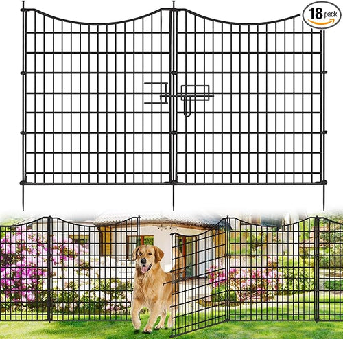 18 Panels No Dig Decorative Fence by NANYEZH