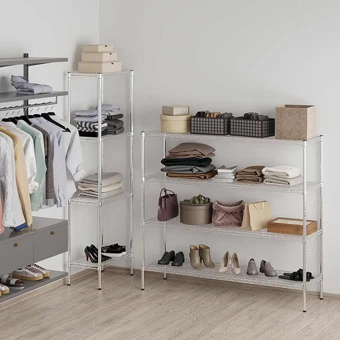 18" Deep x 60" Wide x 54" Height Wire Shelving Kit | 4-Tier | NSF Commercial - Image 7