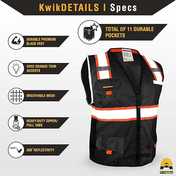 KwikSafety - Charlotte, NC - UNDERBOSS Safety Vest Premium ANSI Class Unrated - Image 5