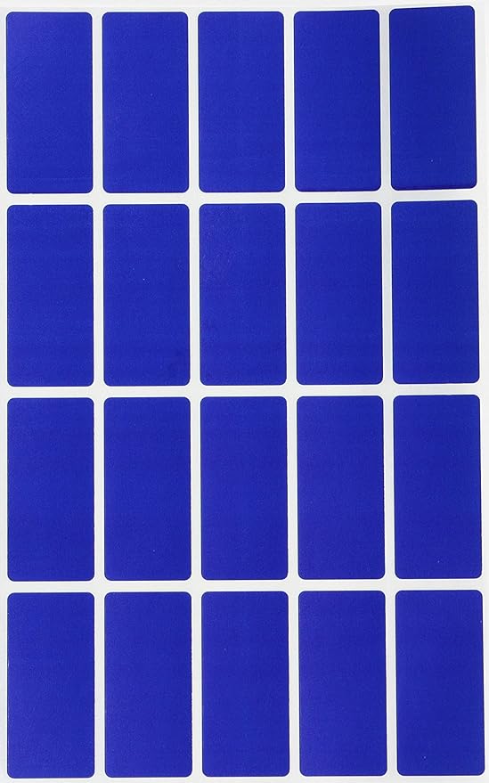Royal Green Blue Colored File Stickers 1.57 inch x 0.75 inch by RoyalGreen