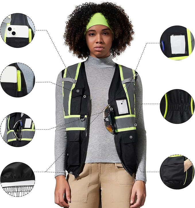 AYKRM Custom Logo Personalised Printed High Visibility Reflective 2 two tone - Image 2