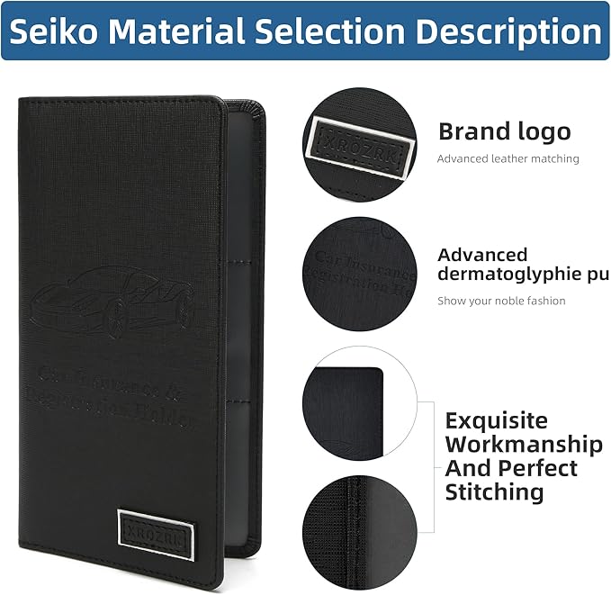 Car Registration and Insurance Holder Glove Box Folder-Premium Car Folder - Image 3