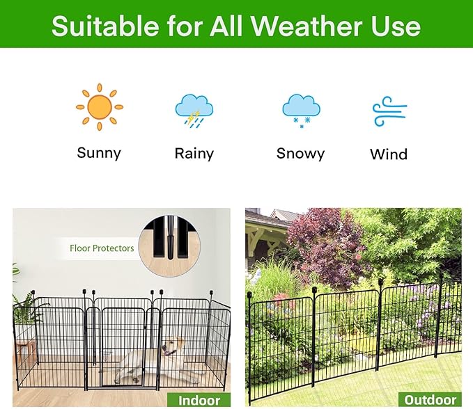 ADAVIN Garden Fencing 36 inch High, 14 Panels Total 31 Ft, Animal Barrier Fence - Image 5