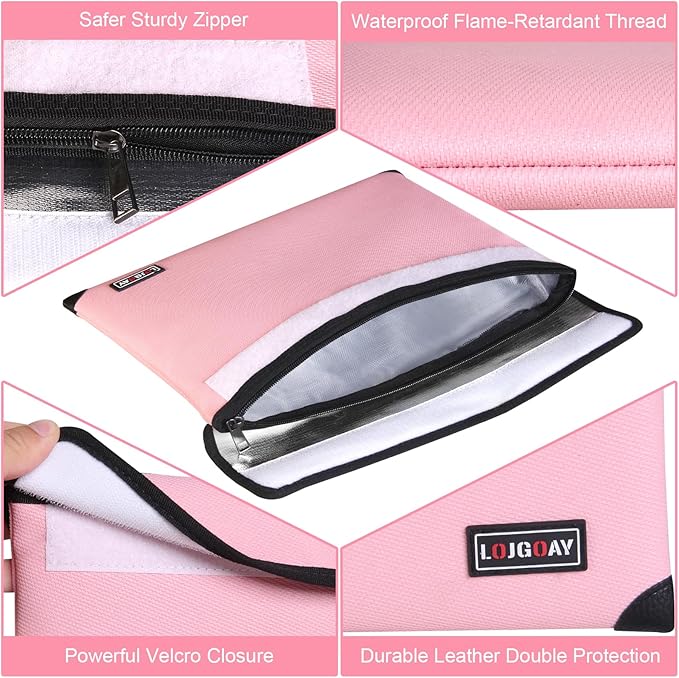 Fireproof Bag with 5200℉ Thermal Insulated, Waterproof Fireproof document bag - Image 7