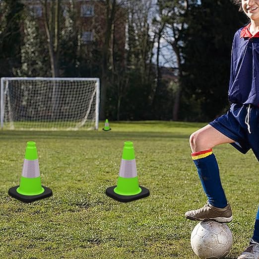 OrangeStar 12" Traffic Cones 4-Pack, Parking Lots, Construction | Indoor & - Image 3