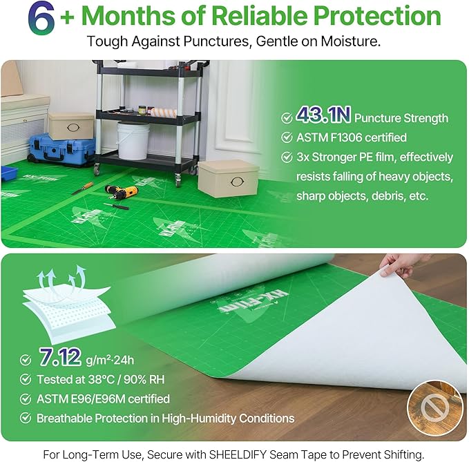 39"x100' Heavy-Duty Floor Protection | Construction Grade Carpet Protector | - Image 3