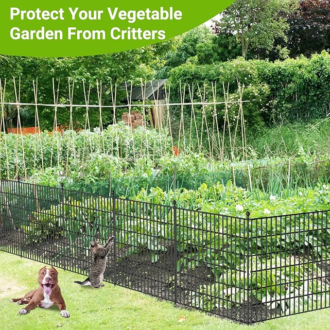 15 Panels No Dig Decorative Outdoor Garden Fence - Image 5