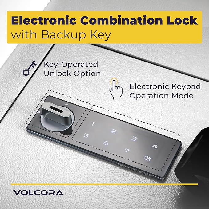 Volcora Key Drop Box with Lock, Drop Slot Depository Safe Box Digital Keypad - Image 2