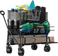 VIVOHOME 500L Large Capacity Double Decker Collapsible Wagon 500lbs Heavy Duty by VIVOHOME
