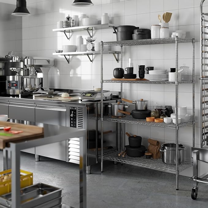 21" Deep x 42" Wide x 64" Height Wire Shelving Kit | 4-Tier | NSF Commercial - Image 5