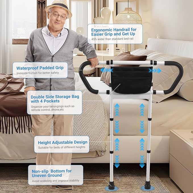 Klvied Bed Rails for Elderly Adults Safety, Bed Side Rails - Image 7