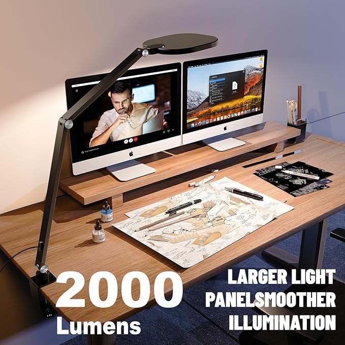 Desk Lamps for Home Office, Eye-Caring Led Desk Light - Image 5
