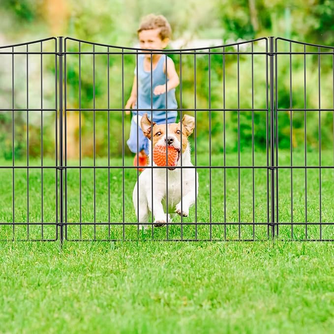 INJOPEXI Decorative Garden Fence 6 Panels 11.8ft×24in Garden Fences - Image 5