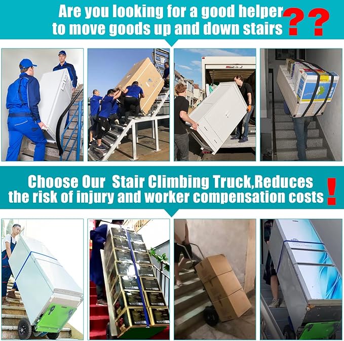 880lbs Electric Stair Climbing Hand Trucks Dolly Cart - Image 7
