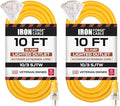Iron Forge Cable 10 Gauge 10ft Lighted Outdoor Heavy Duty Extension Cord - 15 by IronForgeCable