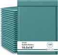 Green 10.5x16 Inch Poly Bubble Mailers #5 | Self Seal Large Padded Envelopes by BAYLUE