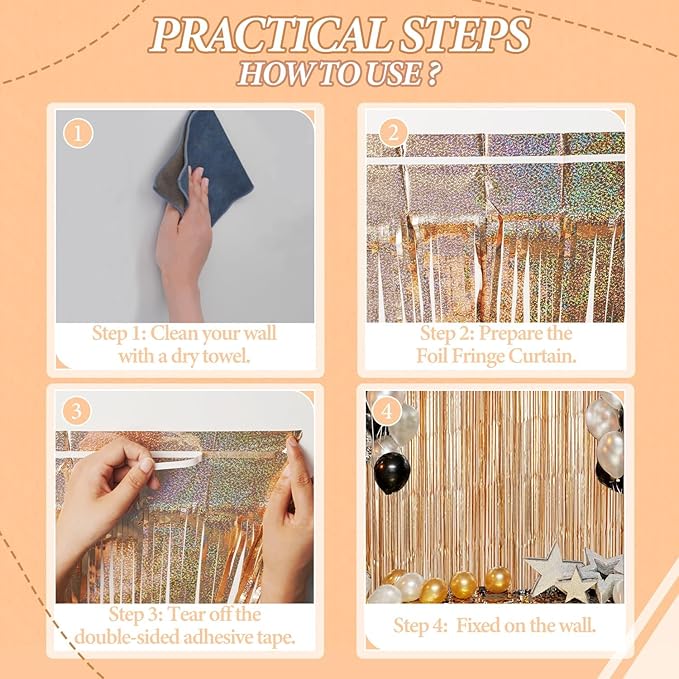 3 Pack Foil Fringe Backdrop - Image 2