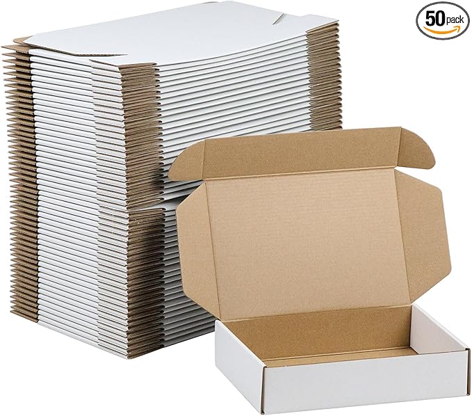 50 Pack 9x6x2 Inches Small Shipping Boxes, Moving Mailing Packing Box by SUNLPH