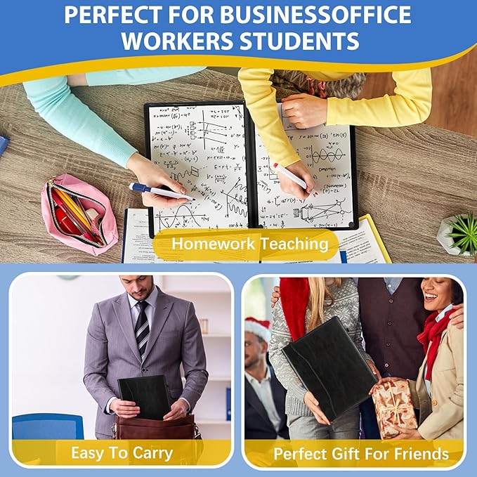 6 Sides Whiteboard Notebook Portable Whiteboard Dry Erase Notebook Portable Dry - Image 5