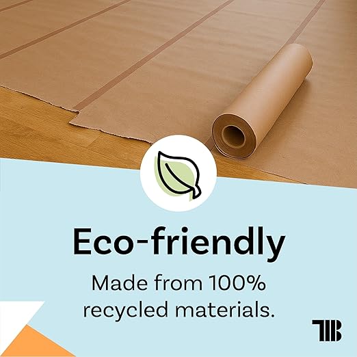 Floor Protection Paper, 36 inch x 166 ft Roll, Made in USA, 69# Brown Rosin - Image 6