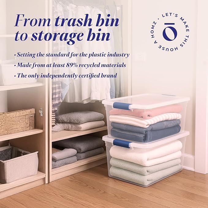 HOMZ 8-Pack Secure Latch, 31 Quart, and Office Organization - Image 9