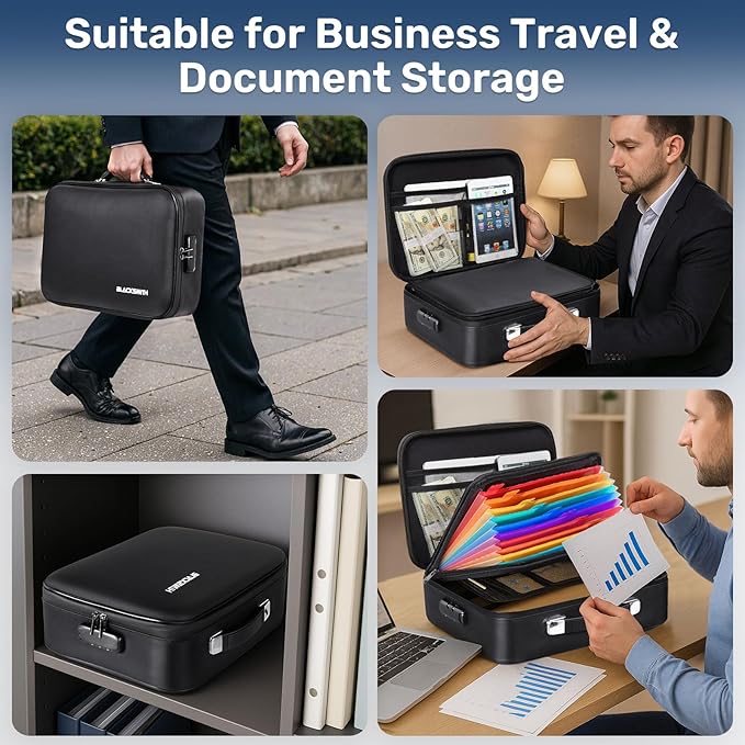 BlackSmith Fireproof Document Box, 4200°F Heat Resistant & Waterproof Hard Case - Image 7