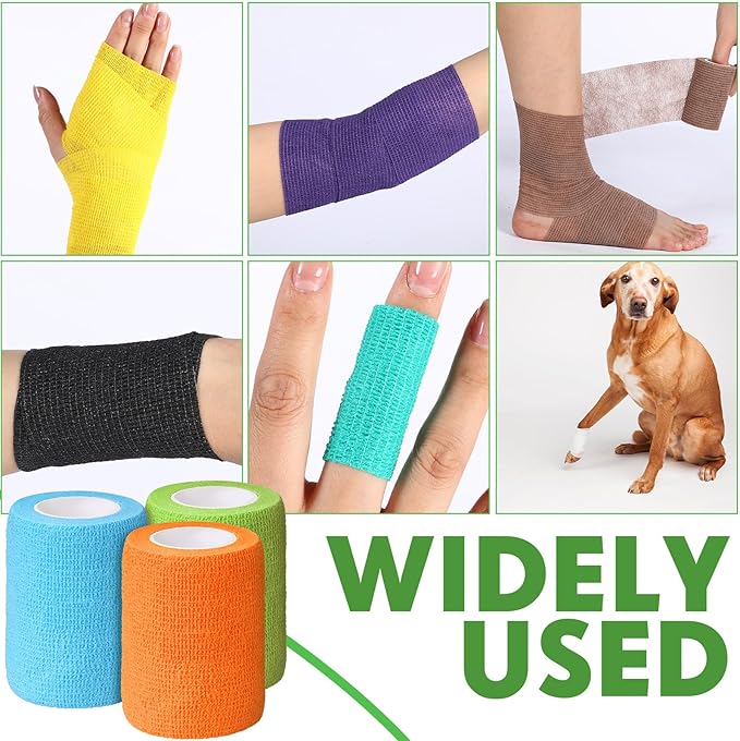 Treela 36 Pcs Self Adherent Bandage 3" X 5 Yard Wrap Breathable Cohesive - Image 3
