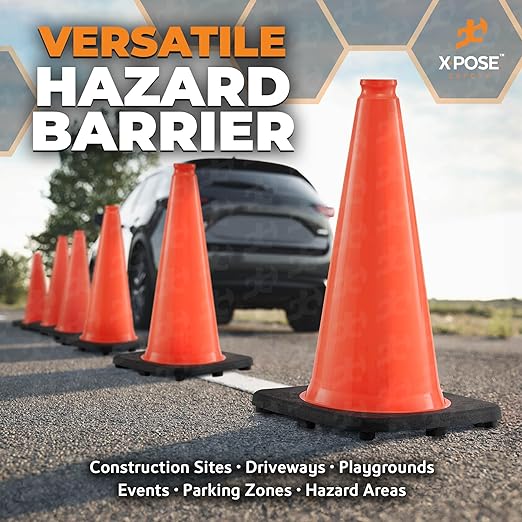 Xpose Safety 18 Inch Orange Traffic Cone, Kids and Construction - Image 6