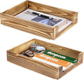 BTSKY 2PCS Vintage Wood Letter Tray by BTSKY