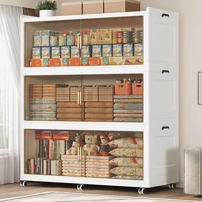 240Gal Extra Large Stackable Storage Bins by KUYIGAME
