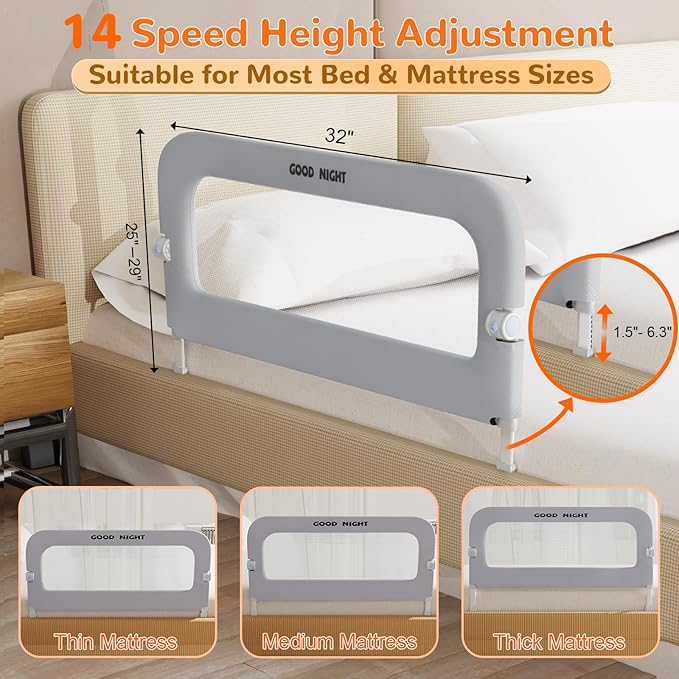 Bed Guard Rail for Toddlers - Image 3