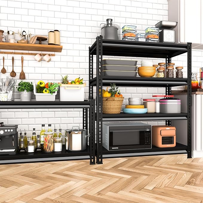 40" W Garage Shelving Heavy Duty, 1600 Lbs Loads Garage Storage Shelves Heavy - Image 5