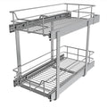2 Tier Pull Out Cabinet Organizer 11" W X 22" D, Slide Out Drawers by STORKING