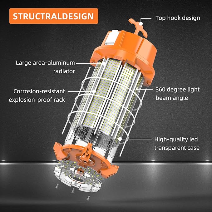 NS 250W Construction Lights Super Bright 37500 Lumens Led Temporary Work Light - Image 4
