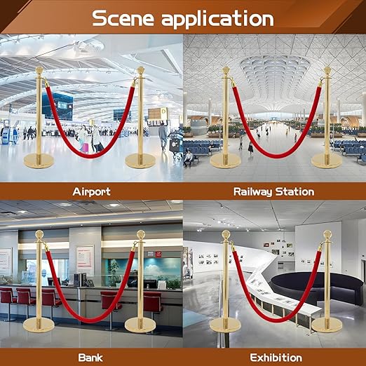 Red Carpet Ropes and Poles, Stanchions and Velvet Ropes, 5ft Stanchion Rope - Image 7